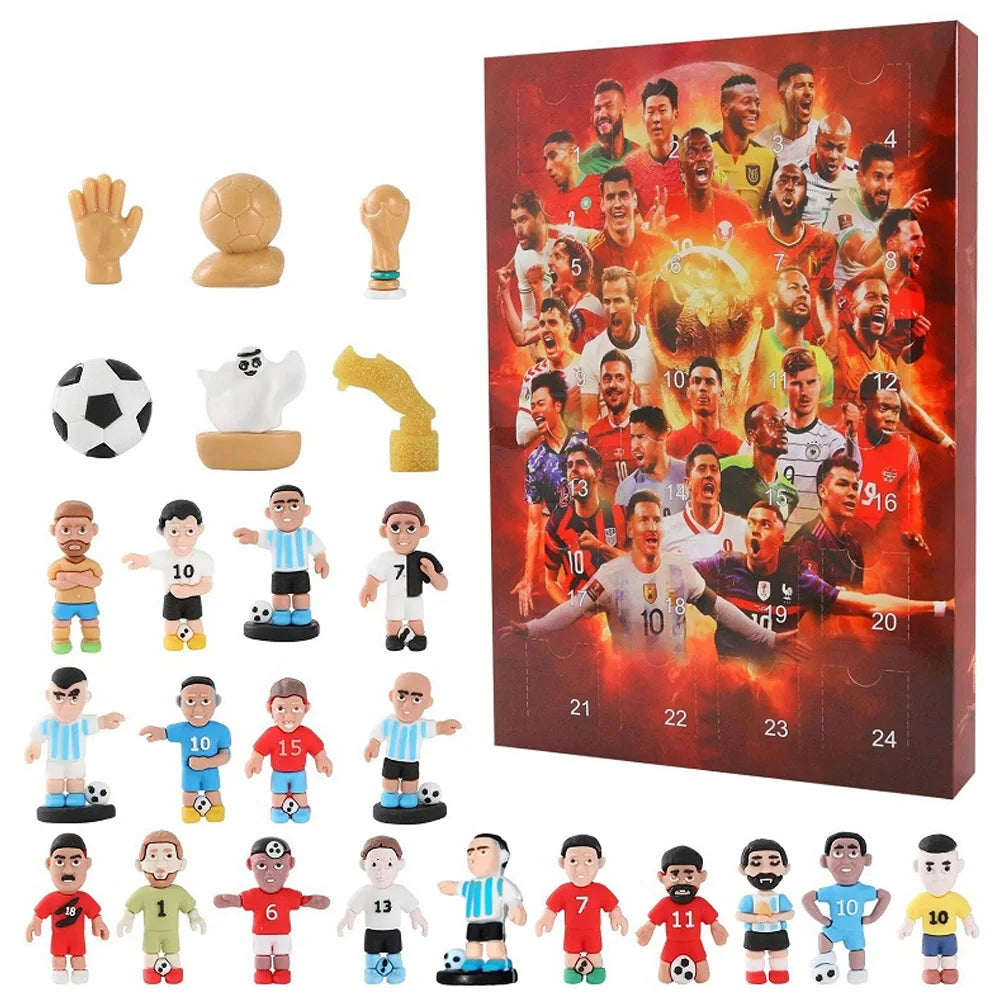 Countdown Advent Calendar Football Set 24 Day Advent Calendar Football Party Birthday Gifts Box Set Sports Christmas Supplies